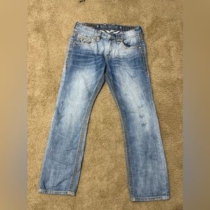 Men’s Rock Revival Jeans Morton Straight Size 34